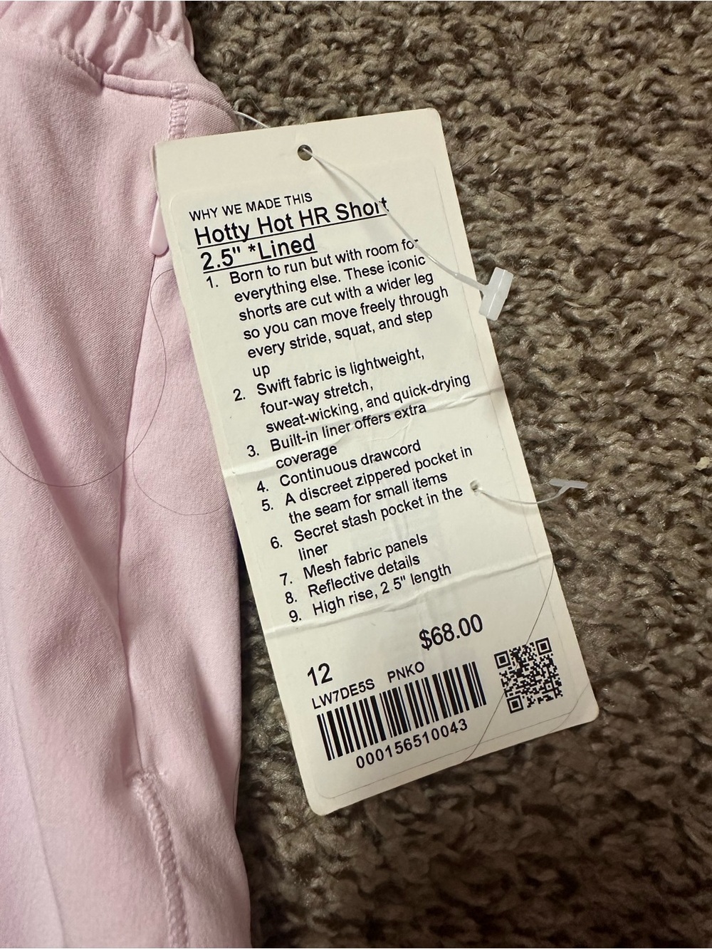 lululemon athletica hotty hot short 2.5” lined NWT size 12 - Picture 2 of 5